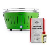 photo LotusGrill - Barbecue vert LG G435 U + gel d'allumage 200 ml et charbon Quebracho Blanco 2 1